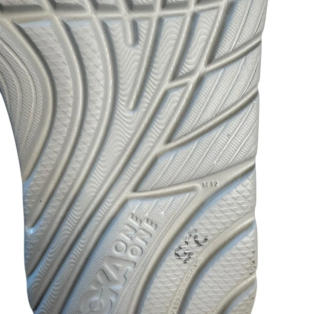 Hoka Ora Recovery Flip Grey Lunar Rock White Men's Size 12 Flip Flops Sandals